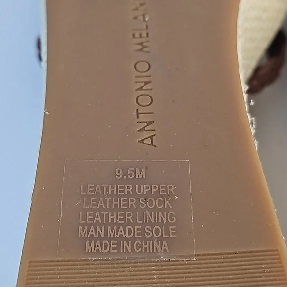 NEW Antonio Melani Lorinna Brown Braided Leather Ankle Strap Platform Sandal - Picture 14 of 16